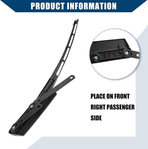 No.4L1955408B / Windshield Wiper Arm for Audi Q7 2007-2016 / Front Right Passenger Side Windscreen Wiper Arm/Durable Metal / 1Pcs Black in Saudi Arabia