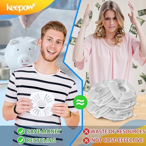 KEEPOW Reusable Design 1+12 Sets Replacement Filters Compatible with Veken 67oz, 95oz, 135oz Automatic Pet Fountain Filters Replacement, Cat Water Fountain Filters in Saudi Arabia