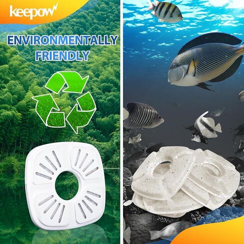 KEEPOW Reusable Design 1+12 Sets Replacement Filters Compatible with Veken 67oz, 95oz, 135oz Automatic Pet Fountain Filters Replacement, Cat Water Fountain Filters in Saudi Arabia