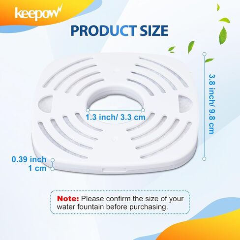 KEEPOW Reusable Design 1+12 Sets Replacement Filters Compatible with Veken 67oz, 95oz, 135oz Automatic Pet Fountain Filters Replacement, Cat Water Fountain Filters in Saudi Arabia