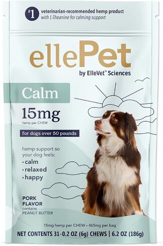 Hemp Calming Chews for Large Dog 15mg - with Proprietary Hemp Oil Blend - Helps with Calming, Stress, Cognitive Support, and Overall Wellness in Saudi Arabia