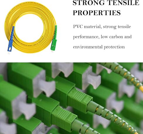 Fiber Cable, 3M SC/UPC-SC/APC Fiber Jumper Singlemode Simplex - SC to SC SM Fiber Optic Patch Cable - Fiber Optic Internet Cable (3M) in Kuwait