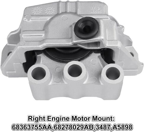 JDMON 2Pcs Left Right Engine Transmission Motor Mount Replacement for 2015-2020 Jeep Renegade Compass 2.4L, 2016-2018 Fiat 500X, Compatible with 68278029AB,68363756AA,3487,3477 in Saudi Arabia