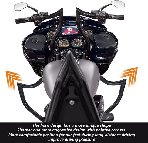 واقي محرك قضيب التصادم السريع متوافق مع موديلات Harley Touring Road Glide Road King Street Glide Electra Glide CVO وTrike 2009-2023 (أسود) in Kuwait