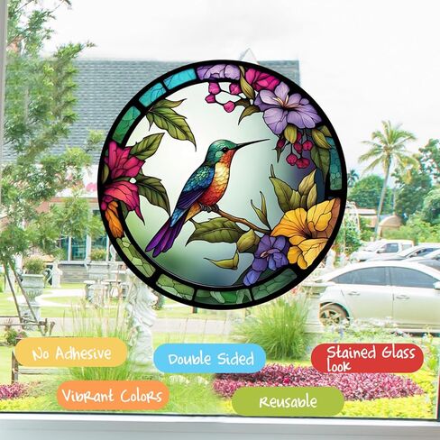 Hummingbird Window Clings Anti-Collision Window Clings Decals to Prevent Bird Strikes on Window Glass Non Adhesive Vinyl Cling Hummingbird Stickers in Saudi Arabia