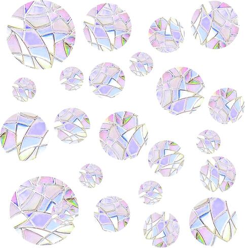 65Pieces Circle Window Clings Anti-Collision Window Decals To Save Birds From Window Collisions Window And Door Stickers Window Decals For Glass Windows Rainbow Stickers Clings in Saudi Arabia