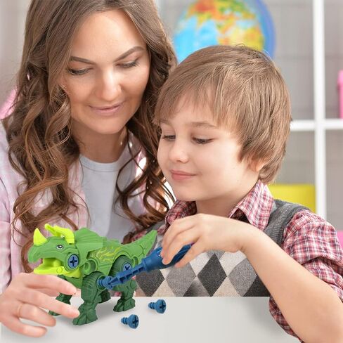 ArtCreativity Take Apart Triceratops Dinosaur Toy Kit, Assemblesaurus Dinosaur Toy with Cage & Screwdriver, Dinosaur Take Apart Toys for Kids with Movable Parts, Dinosaur Gifts for Kids Ages 3 and Up in Saudi Arabia