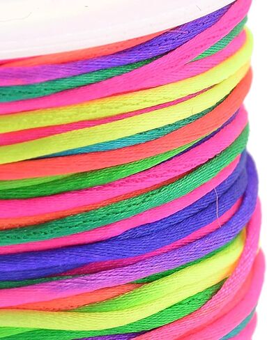 Pandahall 2 Rolls Nylon String for Bracelets, Red Black Nylon Cords 1mm Braided Thread String for Chinese Knotting Pendant Friendship Bracelets in Saudi Arabia