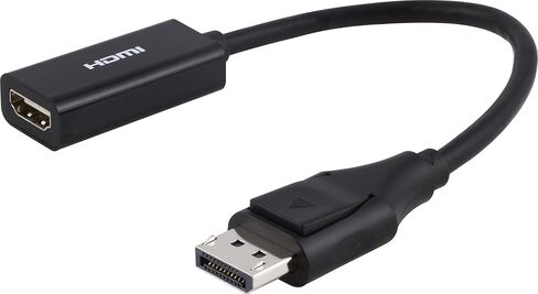 محول فيليبس ديسبلاي بورت إلى HDMI، أحادي الاتجاه، يعمل مع أجهزة الكمبيوتر المحمولة والأجهزة اللوحية، فل اتش دي 1080 بكسل، 4 كيه الترا اتش دي، متوافق مع ماك والكمبيوتر الشخصي، تصميم مضغوط، محمول، أسود، SWV9200G/27 in Kuwait