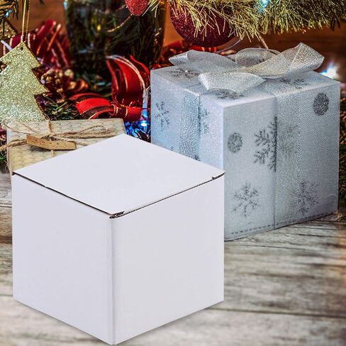 25 قطعة من صناديق الشحن، 3.15 × 3.15 × 3.15 بوصة، صناديق من الورق المقوى المموج كرافت الأبيض، صناديق بريدية صغيرة، صندوق من الورق المقوى القابل لإعادة التدوير، صندوق تغليف هدايا للشحن والتعبئة in Kuwait