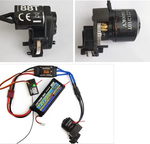 RC ناعم إلى مجموعات بدون فرش لمحرك 1/24 محوري Scx24 90081 C10 B-17 in Kuwait