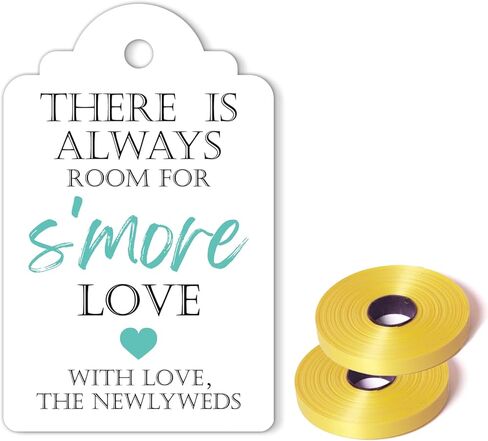 شكرًا لك على الاحتفال معنا ببطاقات الهدايا، هناك دائمًا مساحة لبطاقات الحب S'More، وبطاقات الحب S'More لحفلات الزفاف، وحفلات الزفاف، وبطاقات الهدايا المفضلة لحفلات الزفاف مع شريط ذهبي بطول 65 قدمًا، 50 عبوة in Kuwait