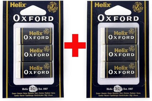 محايات هيليكس أكسفورد ذات الأكمام الصغيرة جدًا - بيضاء - خالية من كلوريد الفينيل - 2 × عبوة ثلاثية - 6 محايات in Kuwait