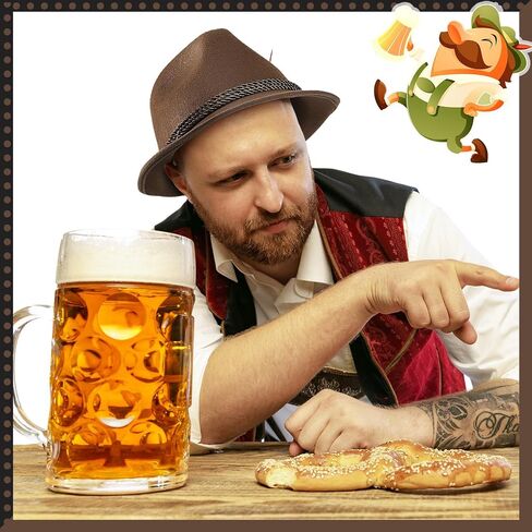 Funtery 6 Pieces Felt Bavarian Alpine Oktoberfest Hat Oktoberfest Alpine German Hats for Kids Adults Unisex Party in Saudi Arabia