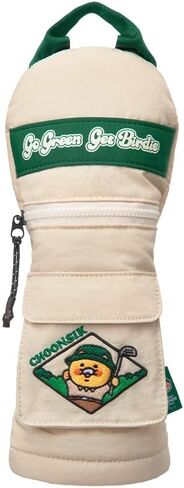 غطاء رأس خشبي أخضر من KAKAO FRIENDS GOLF Go، غطاء نادي الجولف، غطاء من النايلون مع جيب in Kuwait