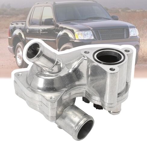Upgraded Aluminum Thermostat Housing Assembly Fit for 2001-2005 Explorer, 2001-2011 Ranger, 2001-2008 Maz-da B4000, 2001 Mountaineer Replace SK121093 4L5E8A586AB 4L5E-8594-AA in Saudi Arabia