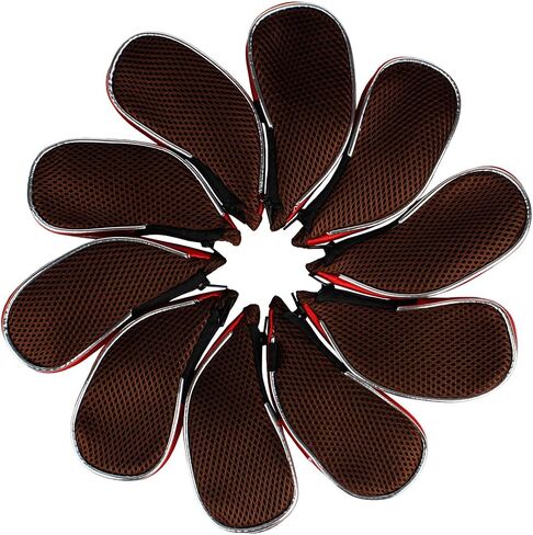 Andux Mesh Golf Iron Club Head Covers with Zipper Left and Right Handed 10pcs/Set in Kuwait
