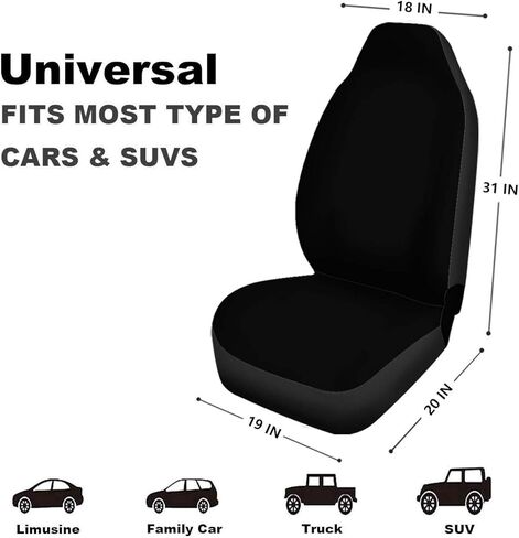 يغطي مقعد السيارة الأحمر الدعسوقة نمط الخنفساء الأسود الحيوان علة الكرتون مجموعة من 2 اكسسوارات السيارات حماة ديكور السيارة العالمي صالح لشاحنة سيارة سيارات الدفع الرباعي in Kuwait