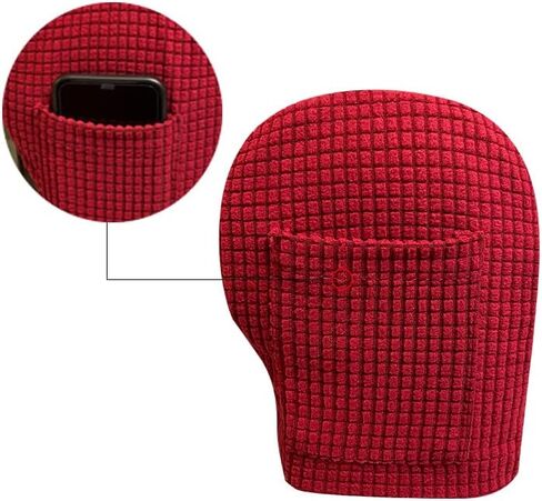 Sofa Armrest Covers Pack of 4 Sofa Arm Slipcovers with a Pocket Elastic Sofa Armrest Protector Removable Couch Arm Covers Anti-Slip Armrest Covers Christmas Decoration (Wine Red) in Saudi Arabia