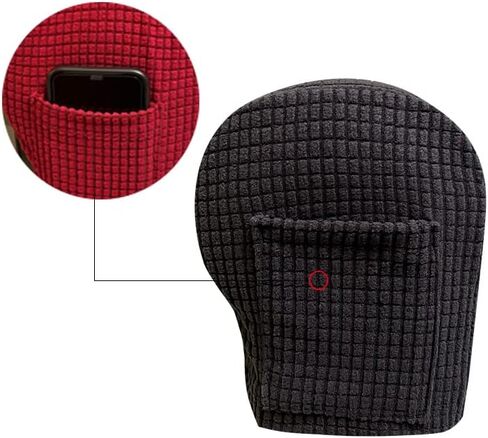 Sofa Armrest Covers Pack of 4 Sofa Arm Slipcovers with a Pocket Elastic Sofa Armrest Protector Removable Couch Arm Covers Anti-Slip Armrest Covers Christmas Decoration (Wine Red) in Saudi Arabia