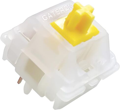 Gateron Milky Yellow Pro V2 Switches,Pre Lubed Linear 5 Pin Switch Compatible MX Mechanical Gaming Keyboard(72 PCS) in Saudi Arabia