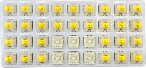 Gateron Milky Yellow Pro V2 Switches,Pre Lubed Linear 5 Pin Switch Compatible MX Mechanical Gaming Keyboard(72 PCS) in Saudi Arabia