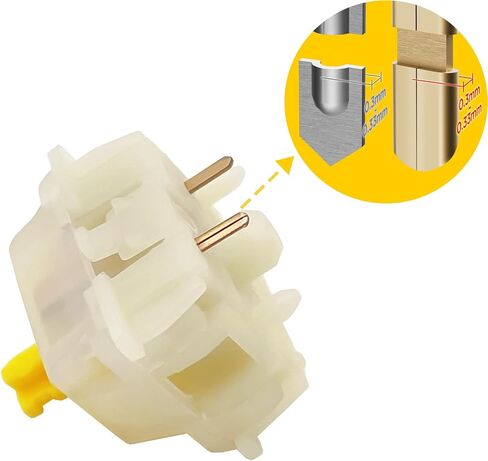 Gateron Milky Yellow Pro V2 Switches,Pre Lubed Linear 5 Pin Switch Compatible MX Mechanical Gaming Keyboard(72 PCS) in Saudi Arabia