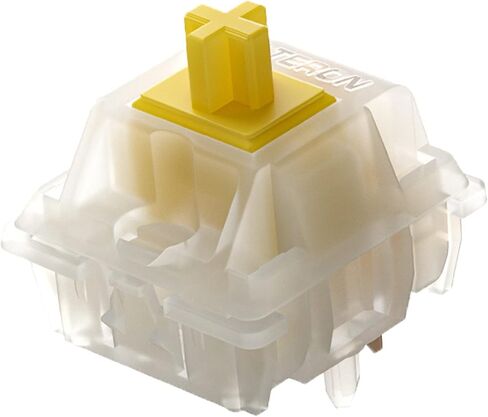 مفاتيح لوحة المفاتيح GATERON Milky Yellow Pro، KS-3X1 الخطية RGB LED مسبقة التشحيم 5 دبابيس مفاتيح للوحة المفاتيح الميكانيكية MX (35 قطعة) in Saudi Arabia