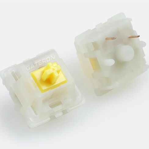 مفاتيح لوحة المفاتيح GATERON Milky Yellow Pro، KS-3X1 الخطية RGB LED مسبقة التشحيم 5 دبابيس مفاتيح للوحة المفاتيح الميكانيكية MX (35 قطعة) in Saudi Arabia