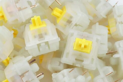 مفاتيح لوحة المفاتيح GATERON Milky Yellow Pro، KS-3X1 الخطية RGB LED مسبقة التشحيم 5 دبابيس مفاتيح للوحة المفاتيح الميكانيكية MX (35 قطعة) in Saudi Arabia