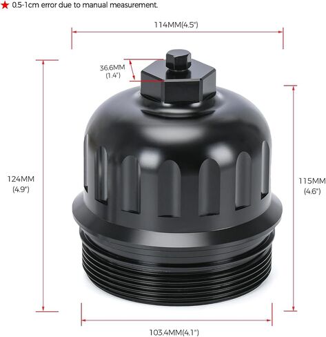 Aluminum 68065612AA Fuel Filter Canister Housing Cover Cap Relacement For 10-on Dodge Ram 2500 3500 4500 5500 6.7L Cummins Truck Diesel Engine (Silver) in Saudi Arabia