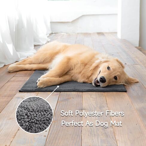 Dirt Trapper Inside Door Mat, Smiling Face Non-Slip Machine Washable Rugs for Entryway, Dog Mat, Super Absorbent Area Rug for Muddy Wet Shoes and Paws, Shoes Scraper, 24" x 35.5'', Gray in Saudi Arabia