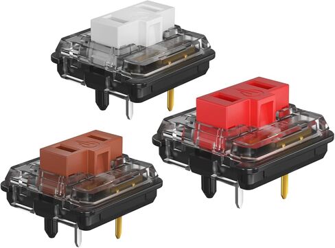 المتجر الرسمي مفتاح منخفض 1350 مفتاح لوحة مفاتيح ميكانيكي بلون الشوكولاتة RGB SMD Clicky (30، أحمر شوكلي) in Kuwait