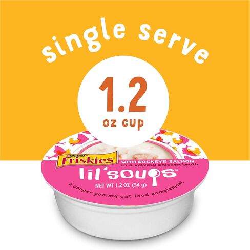 Purina Friskies Natural, Grain Free Wet Cat Complement, Lil' Soups With Chicken & Butternut Squash in Broth - (8) 1.2 oz. Cups in Saudi Arabia