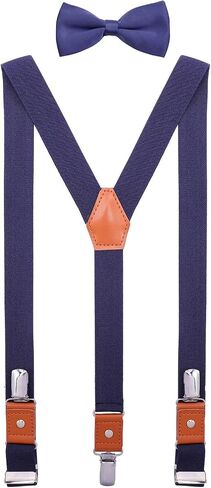 Mens Kids Suspenders Bow Tie Set Adjustable Y Back Elastic in Saudi Arabia