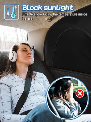 Mesh Car Window Shades - 4 Pack Side Full Window Screen Covers for Baby Camping Family Pet Privacy Protection When Parking, Breathable Sun Shade Fits Most Sedan SUV in Saudi Arabia