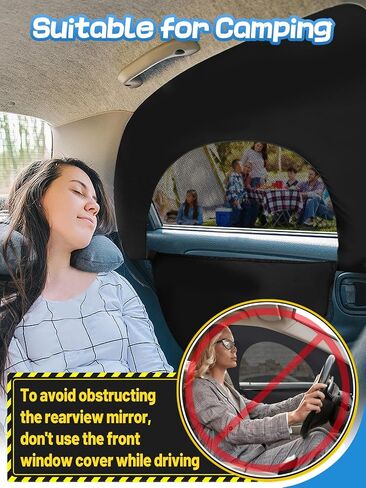 Mesh Car Window Shades - 4 Pack Side Full Window Screen Covers for Baby Camping Family Pet Privacy Protection When Parking, Breathable Sun Shade Fits Most Sedan SUV in Saudi Arabia