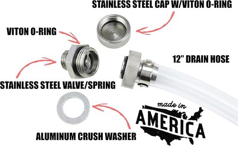 Votex - Made in USA - M18 x 1.5MM Magnetic Engine Magnetic Oil Drain Plug fits BMW, Land Rover, Porsche, Volvo - Stainless Steel - Part Number DP007 in Saudi Arabia