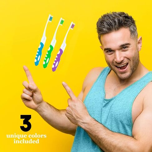 Lingito Travel Toothbrush, Folding Toothbrush Built in Cover, Travel Size Toothbrush for Hiking, Camping, Traveling, Portable Toothbrushes, Collapsible Travel Toothbrush Kit (3 Pack Soft-Multicolor) in Kuwait