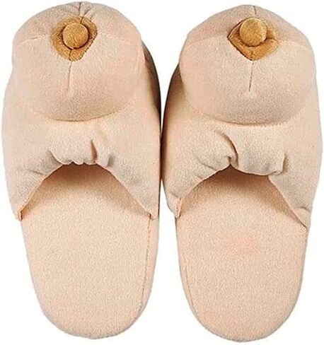 Unisex Adult Funny Slipper Novelty Gag Gift Indoor Flat Winter Furry Slippers for Women Men Anti Slip Soft Houseshoe in Kuwait