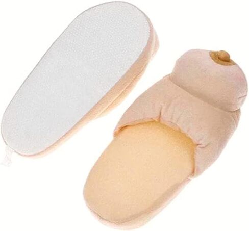 Unisex Adult Funny Slipper Novelty Gag Gift Indoor Flat Winter Furry Slippers for Women Men Anti Slip Soft Houseshoe in Kuwait