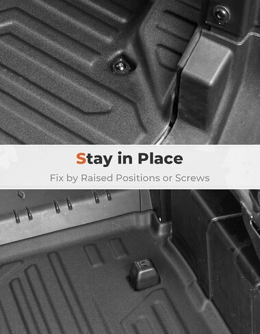 KEMIMOTO Floor Mats 4pcs, Compatible with Can-Am Defender MAX, Custom Fit | TPE Material | No Slip in Saudi Arabia