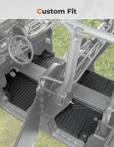 KEMIMOTO Floor Mats 4pcs, Compatible with Can-Am Defender MAX, Custom Fit | TPE Material | No Slip in Saudi Arabia