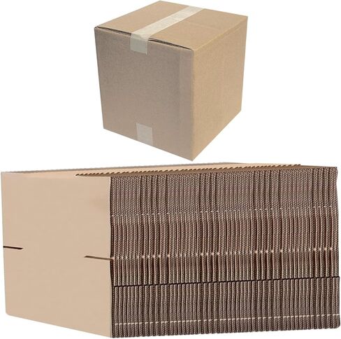 50 Pack 8x6x4 Shipping Boxes-Cardboard Boxes for Small Business,Corrugated Cardboard Mailing Box for Versatile, Convenient Shipping, Packing, Business -Home,Office. in Saudi Arabia