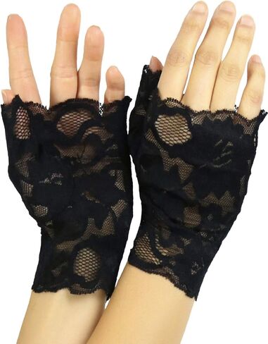 ToBeInStyle Women’s Elegant Delicate Colorful Lace Fingerless Wrist Gloves in Saudi Arabia