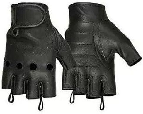 Hugger Women's Deerskin Water Resistance Fingerless Motorcycle Gloves in Saudi Arabia