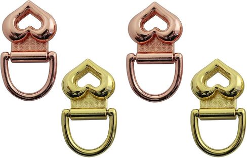 4PCS Suspension Clasp Heart-shape Stud Screw Metal Bag Clip Buckle in Saudi Arabia