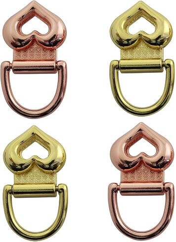 4PCS Suspension Clasp Heart-shape Stud Screw Metal Bag Clip Buckle in Saudi Arabia