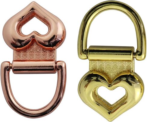 4PCS Suspension Clasp Heart-shape Stud Screw Metal Bag Clip Buckle in Saudi Arabia