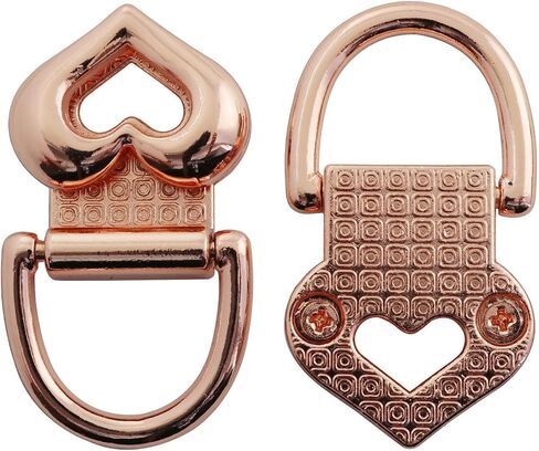 4PCS Suspension Clasp Heart-shape Stud Screw Metal Bag Clip Buckle in Saudi Arabia